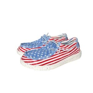 Hey Dude Wally Youth Stars & Stripes Shoes – Size YT 4